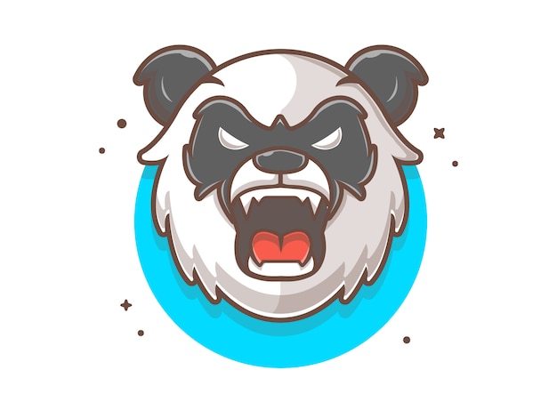 Angry panda mascot vector illustration | Premium Vector