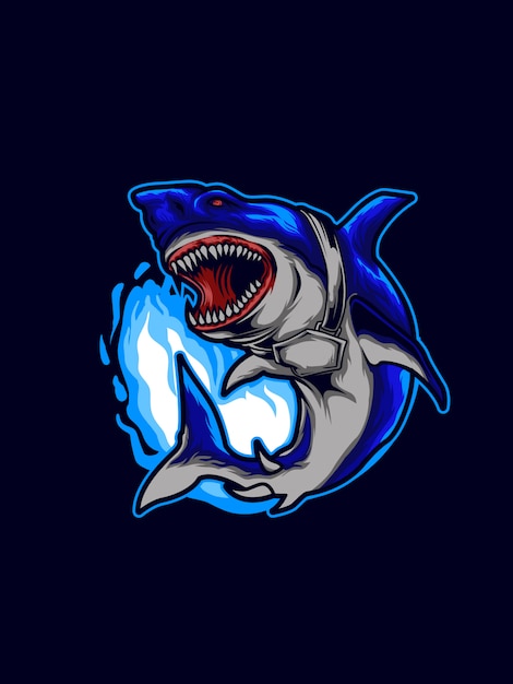 Download Angry shark illustration | Premium Vector