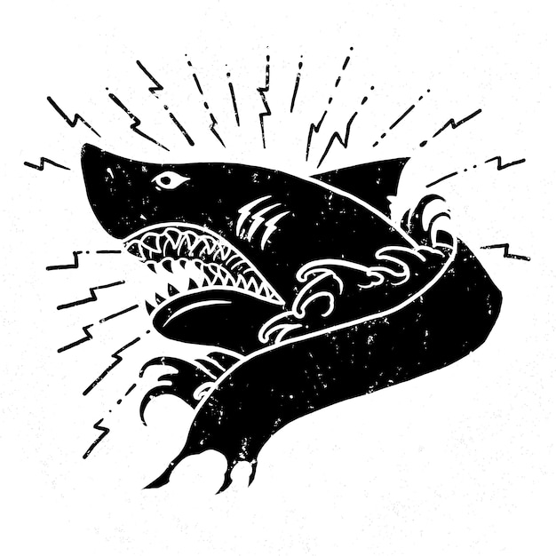 Download Premium Vector | Angry shark