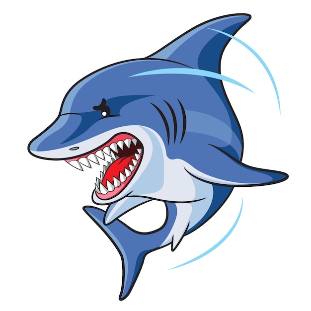 Download Premium Vector | Angry sharks cartoon