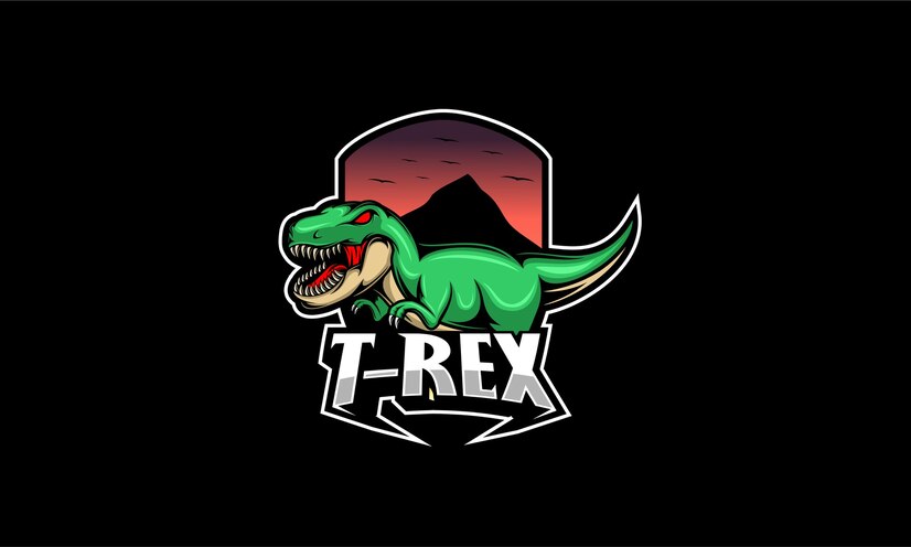 Premium Vector | Angry t rex mascot logo illustration