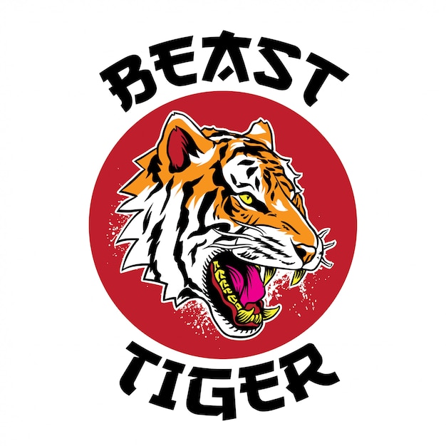 Download Free Angry Tiger Face With Text Beast Tiger Premium Vector Use our free logo maker to create a logo and build your brand. Put your logo on business cards, promotional products, or your website for brand visibility.