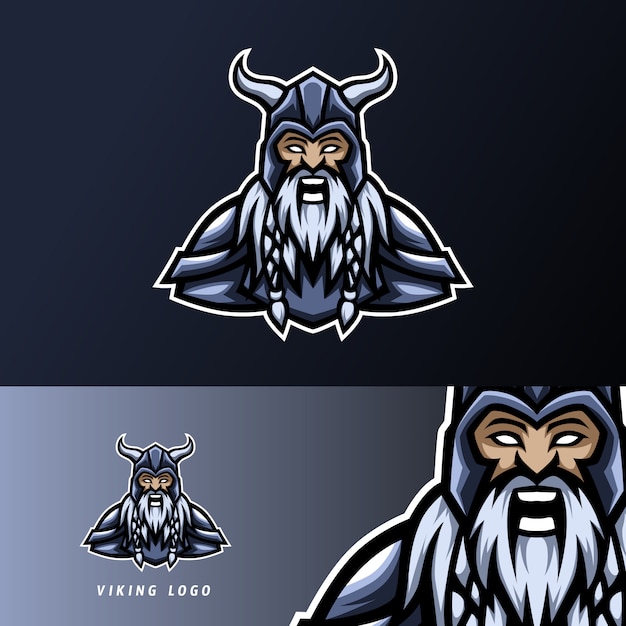 Kennis maken volleybal Betsy Trotwood Premium Vector | Angry viking sport esport logo design template with armor,  helmet, thick beard and mustache