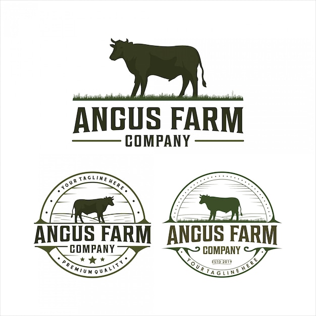 Download Free Angus Farm Vintage Logo Design Premium Vector Use our free logo maker to create a logo and build your brand. Put your logo on business cards, promotional products, or your website for brand visibility.