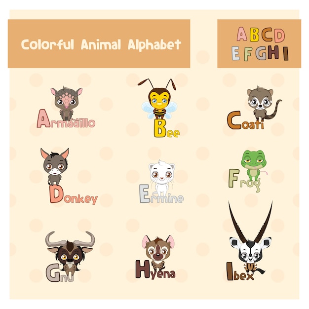 Download Animal alphabet design Vector | Free Download