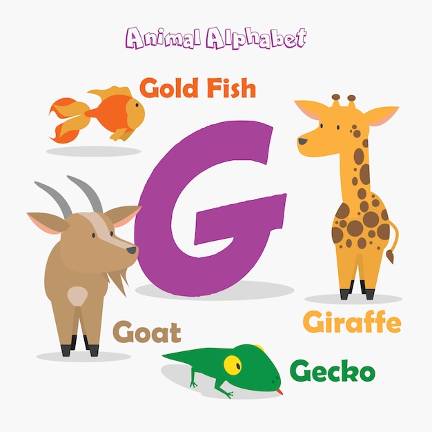 Download Animal alphabet | Premium Vector