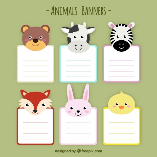 Animal banners Vector | Free Download