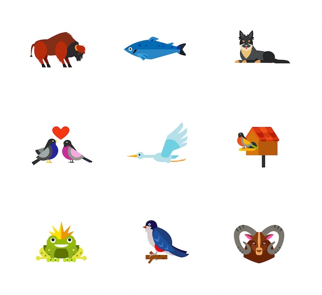 Download Free Vector | Animal icons collection