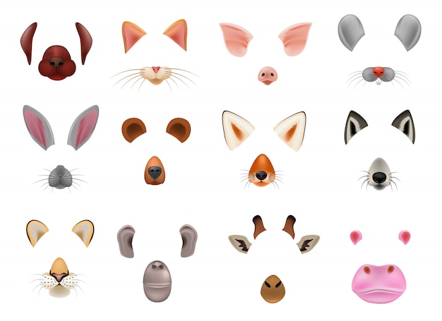 Download Premium Vector | Animal mask vector animalistic masking face of wild characters bear wolf rabbit ...