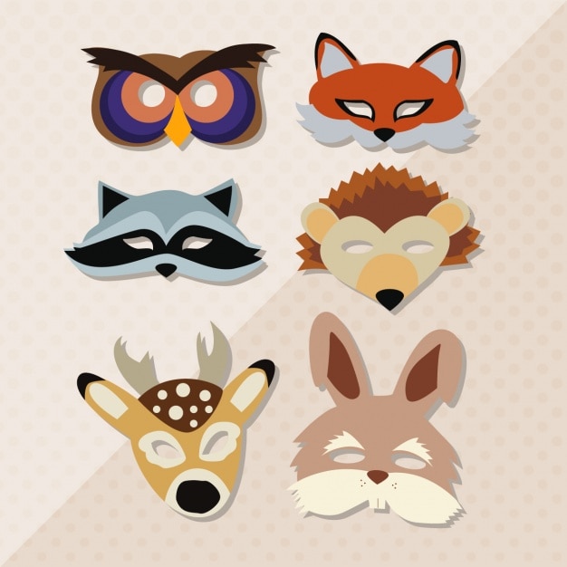 Download Free Vector | Animal masks collection