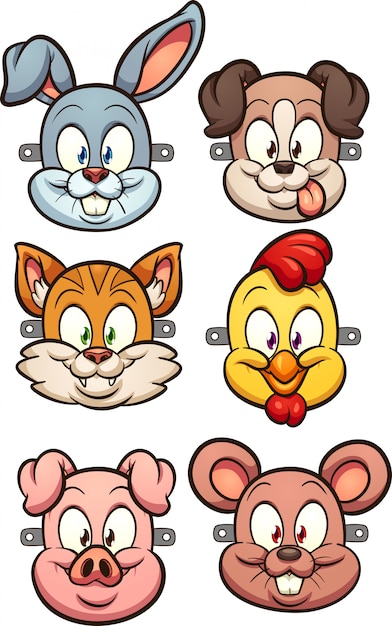 Download Animal masks Vector | Premium Download