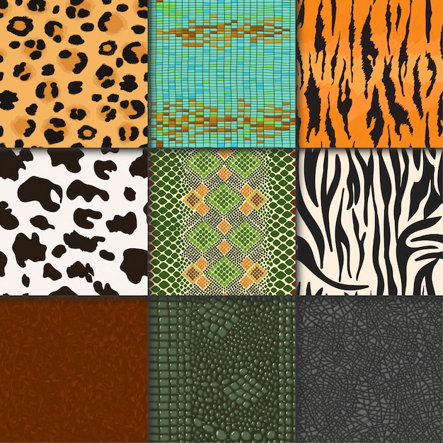 Download Premium Vector | Animal skins vector pattern seamless animalistic skinny textured backdrop of ...