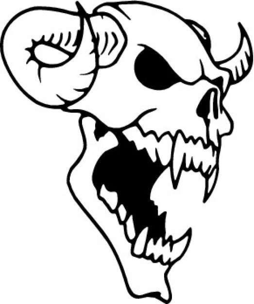 Download Animal skull with horns | Free Vector