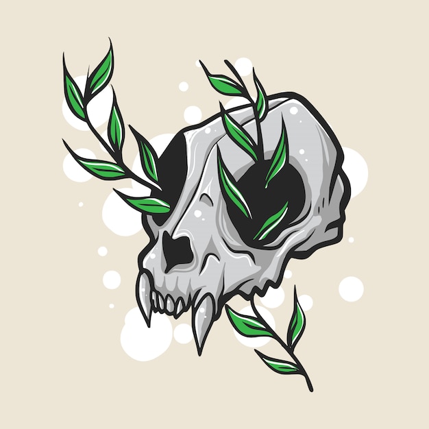 Download Free Animal Skull With Leaves Illustration Premium Vector Use our free logo maker to create a logo and build your brand. Put your logo on business cards, promotional products, or your website for brand visibility.