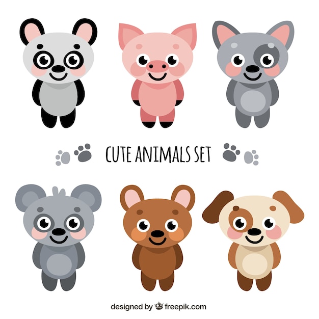 Animals faces Premium Vector Animals faces Premium Vector