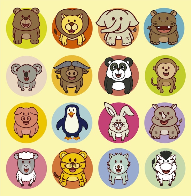 Download Free Vector | Animals icon collection