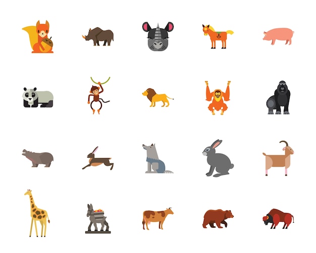 Free Vector | Animals icon set