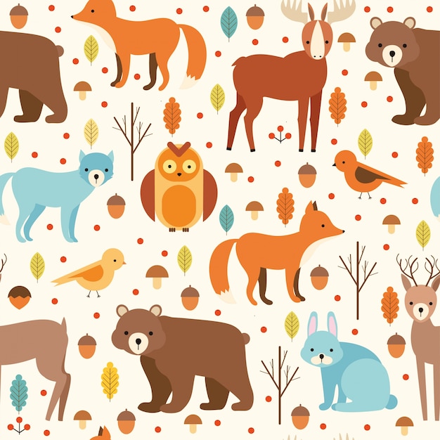 Animals pattern design Vector | Premium Download