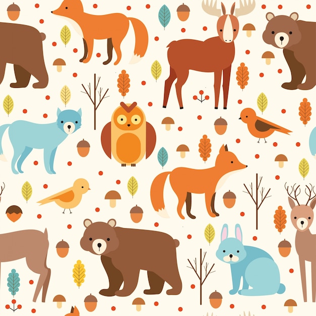 Download Premium Vector | Animals pattern design