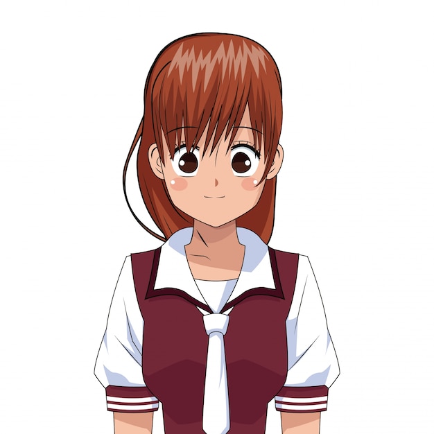 Premium Vector Anime Girl Japanese Character