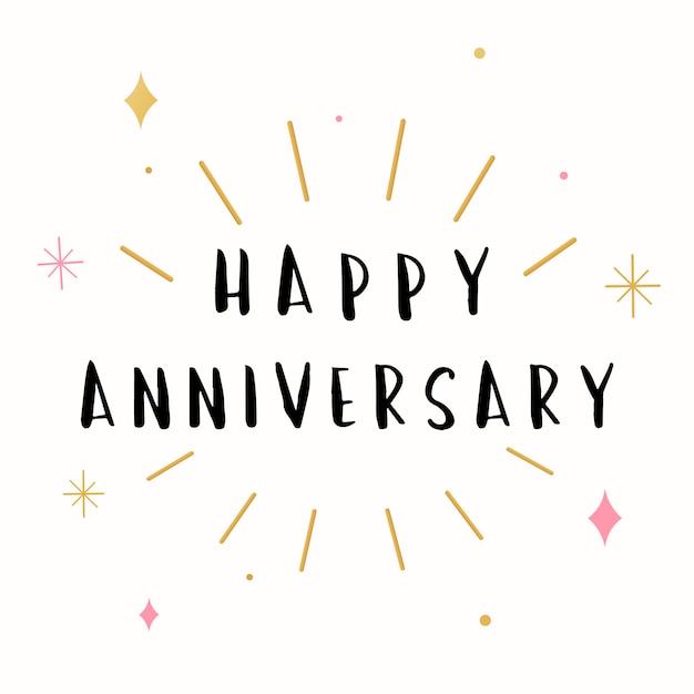 Anniversary greeting card Vector | Free Download