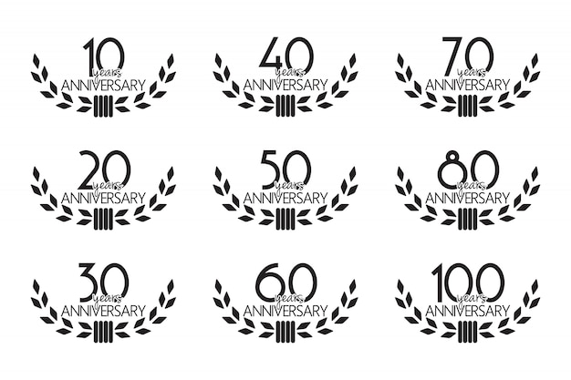 premium-vector-anniversary-symbols-set