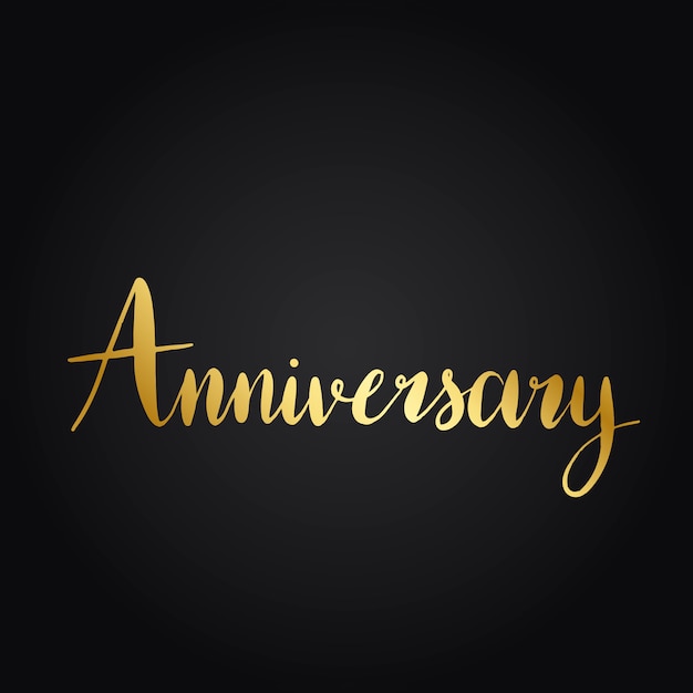 Anniversary wording typography style vector Free Vector