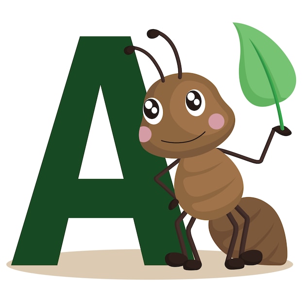 A for ant | Premium Vector