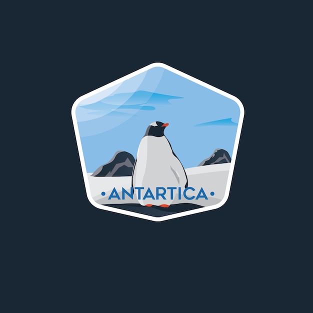 Premium Vector | Antartica pinguin badge