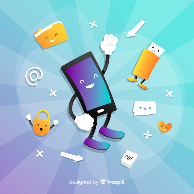 Antigravity technology with elements Free Vector