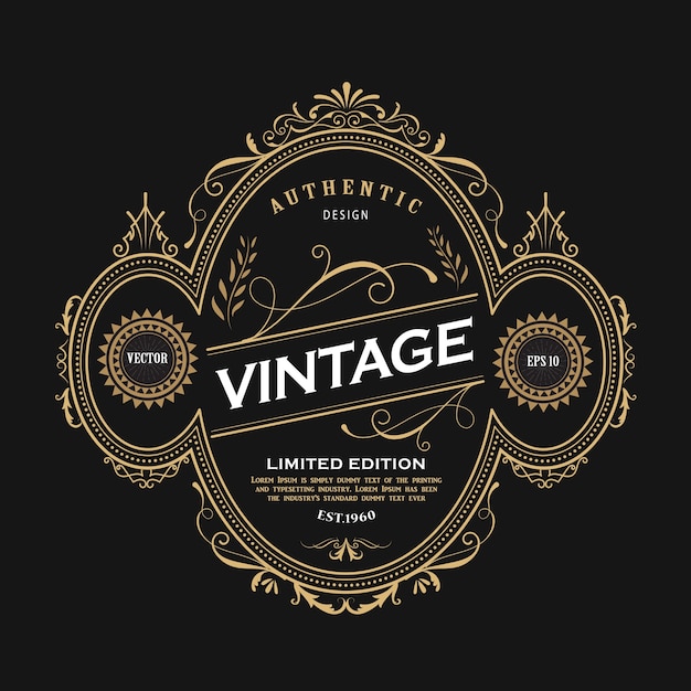 Premium Vector | Antique ellipse design western label vintage