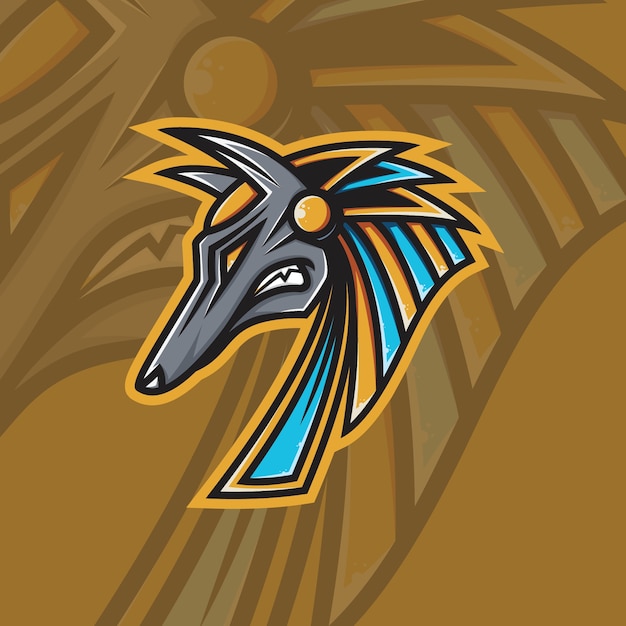 Premium Vector | Anubis mascot esport logo