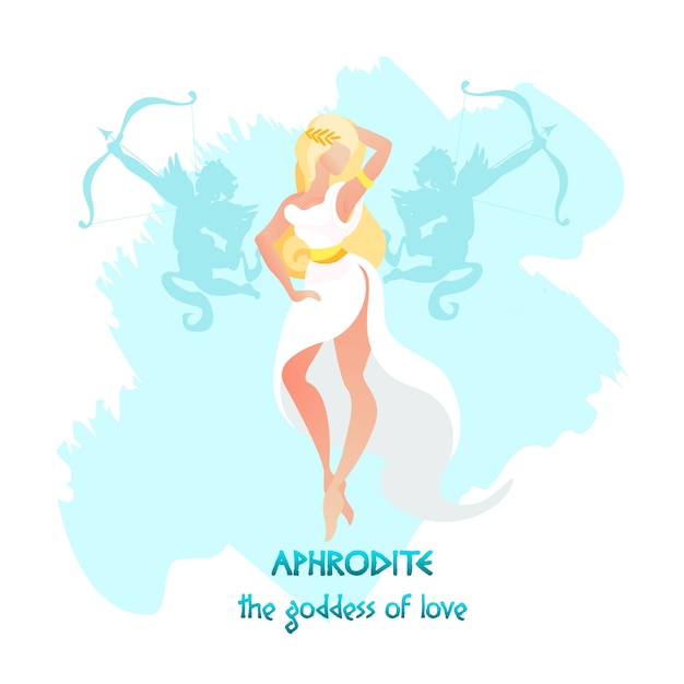 Premium Vector Aphrodite Or Venus Goddess Of Love And Beauty