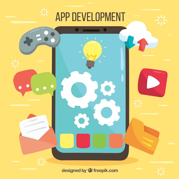 App development concept with flat design Vector | Free Download