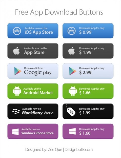 App market download buttons Vector | Free Download