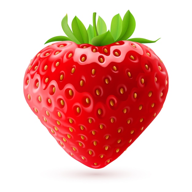 Appetizing strawberry Premium Vector