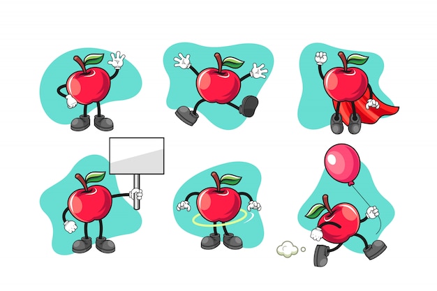 Download Free Apple Cartoon Character Set Premium Vector Use our free logo maker to create a logo and build your brand. Put your logo on business cards, promotional products, or your website for brand visibility.