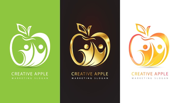 Download Free Apple Logo Set Free Vector Use our free logo maker to create a logo and build your brand. Put your logo on business cards, promotional products, or your website for brand visibility.