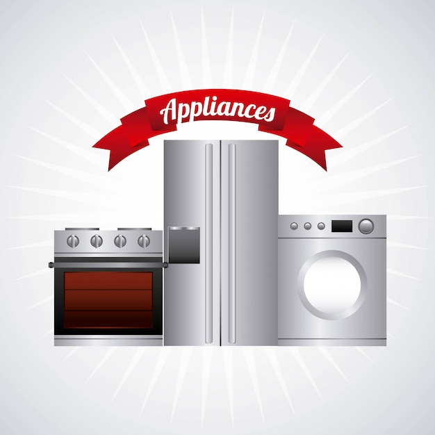 Download Free Appliances Design Over Gray Background Vector Illustration Use our free logo maker to create a logo and build your brand. Put your logo on business cards, promotional products, or your website for brand visibility.