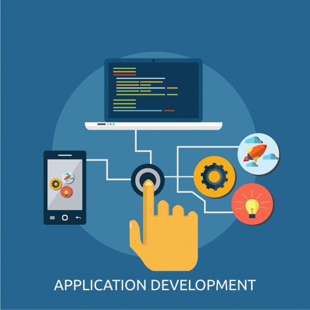 Free Vector Application Development Background