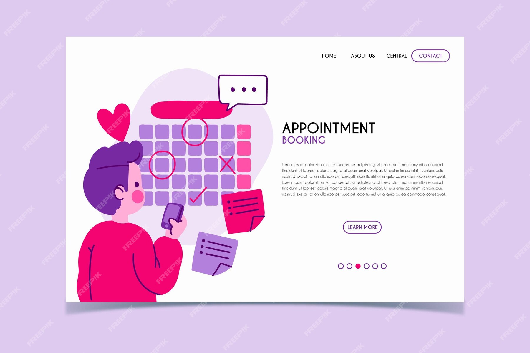 free-vector-appointment-booking-landing-page