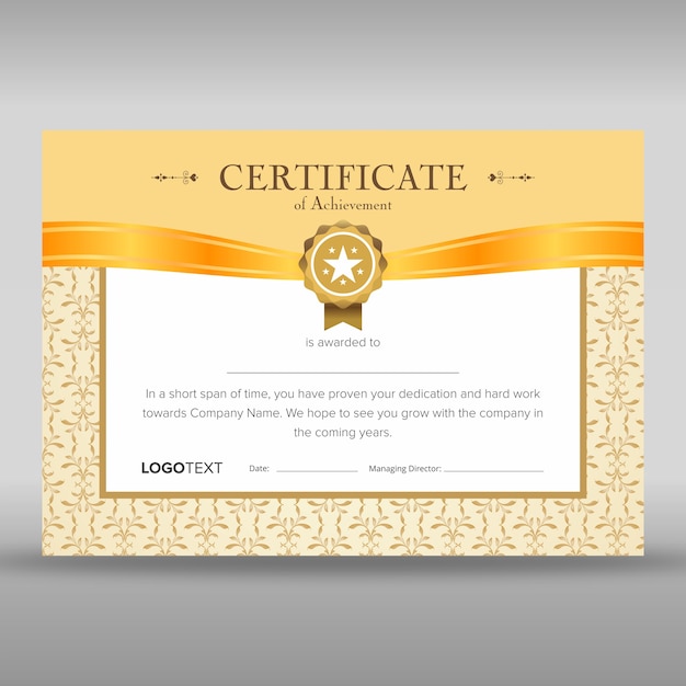 Premium Vector | Appreciation certificate templates with ornamental ...