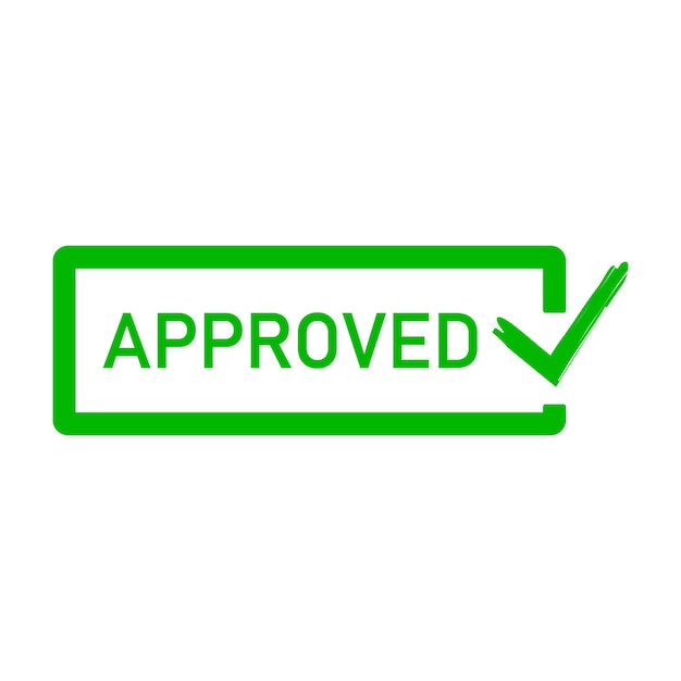 Approve Check Mark Gray Icon Stock Vector Illustratio 