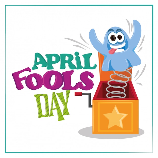 april-fools-day-card-premium-vector