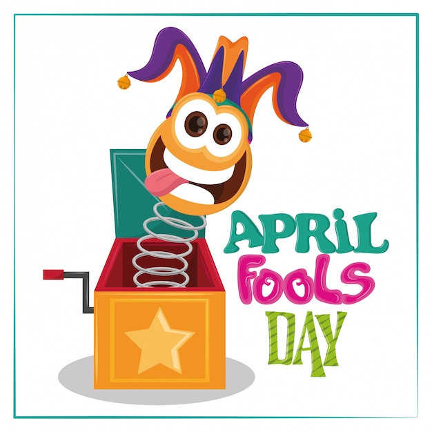 April fools day card | Premium Vector