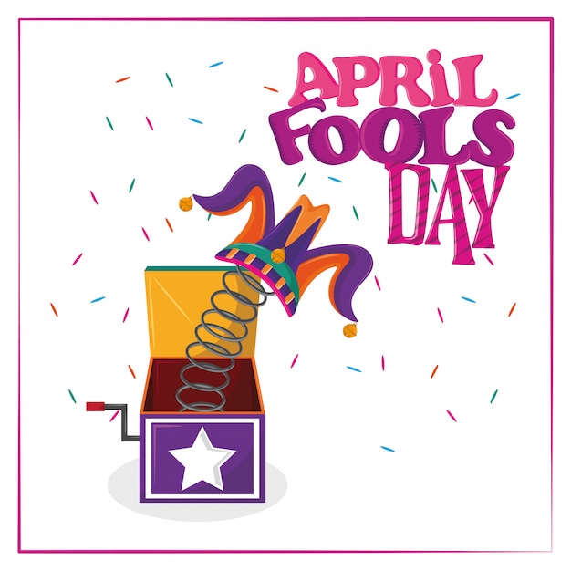 April fools day card | Premium Vector