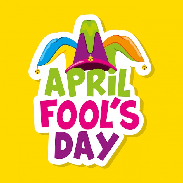 April fools day card | Premium Vector