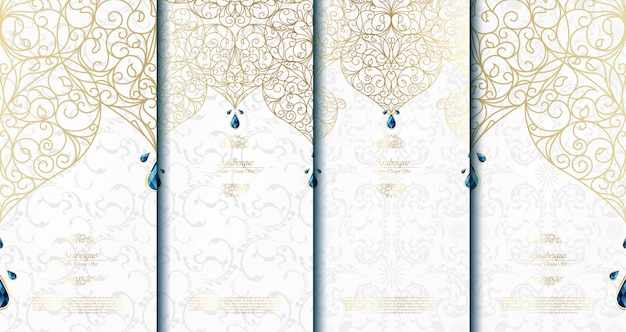 Arabesque abstract islamic template Premium Vector