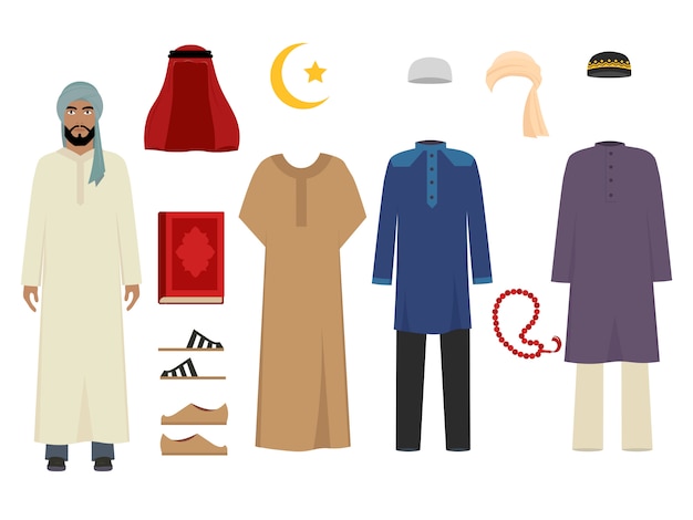 Arabic Man Clothes National Islamic Fashion Of Male Costumes