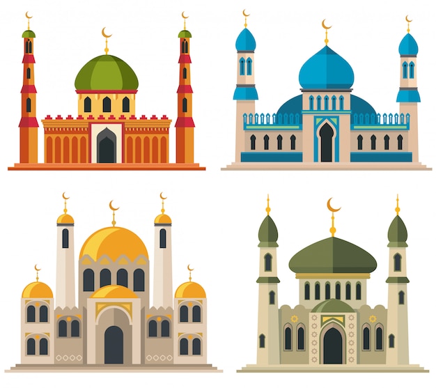 Arabic muslim mosques  and minarets religious eastern 